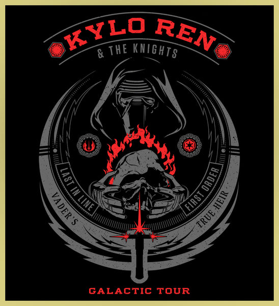 KYLO REN & THE KNIGHTS - GALACTIC TOUR NEW POP TURBO TEE!