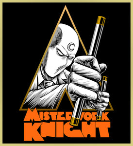 MOON KNIGHT - MISTER WORK - CLOCK WORK ORANGE NEW POP TURBO TEE!