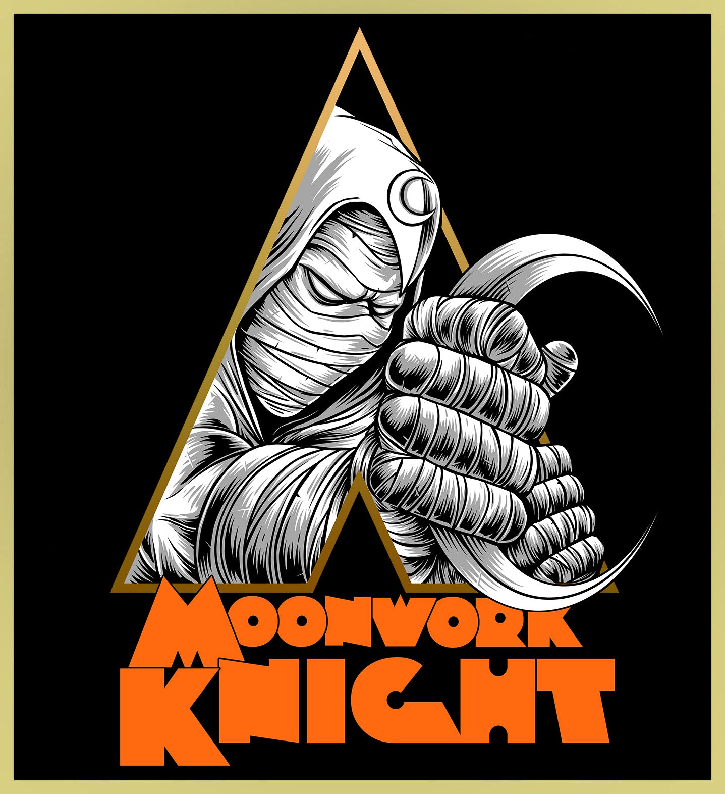 MOON KNIGHT - CLOCKWORK ORANGE NEW POP TURBO TEE!