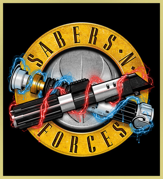 SABERS N' FORCES - GUNS N' ROSES HEAVY METAL TURBO TEE!