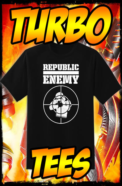 REPUBLIC ENEMY - PUBLIC ENEMY CLASSIC HIP-HOP MASH-UP TURBO TEE!