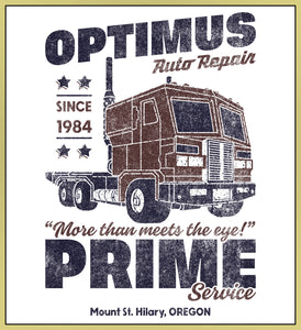 OPTIMUS PRIME - AUTO REPAIR - NEW POP TURBO TEE!