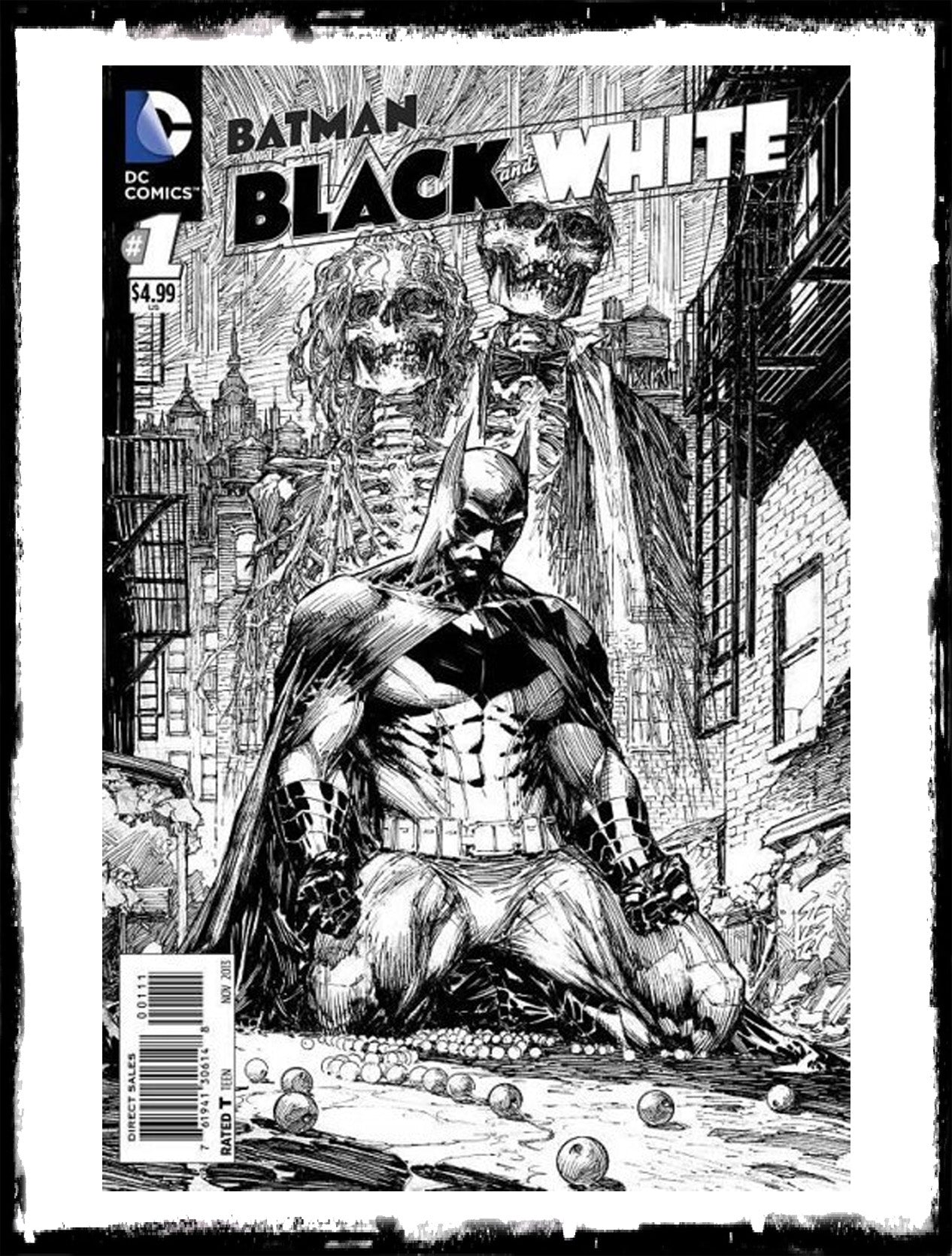 batman comic book pages black and white