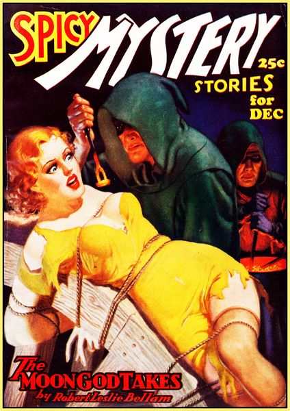 SPICY MYSTERY STORIES - DEC. 1936 - GOLDEN AGE TURBO TEE!