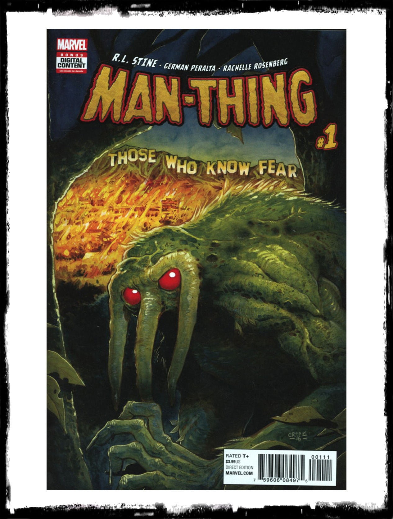 MAN-THING - #1 TYLER CROOK COVER (2017 - VF+)