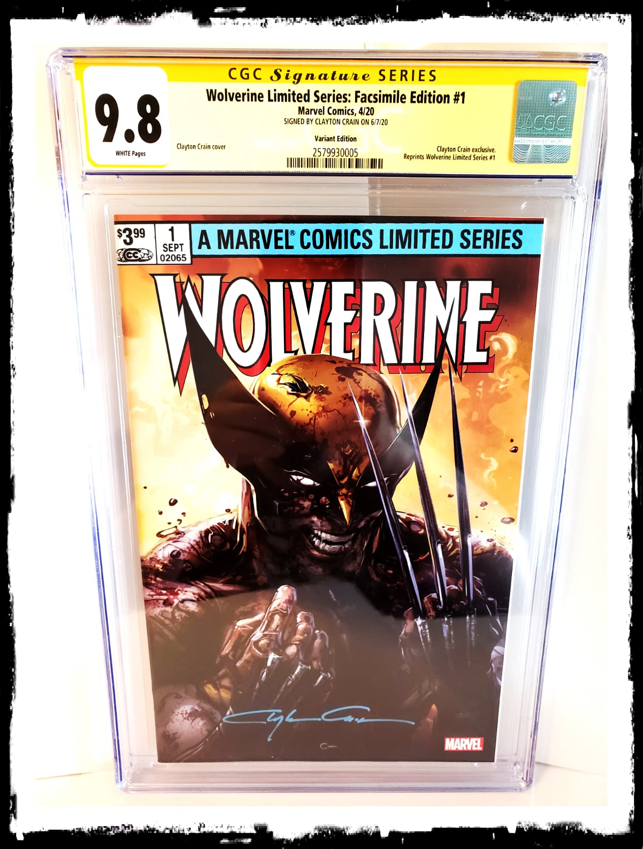 WOLVERINE - #1 CGC SS 9.8 SIGNED CLAYTON CRAIN VARIANT (2020 - NM)