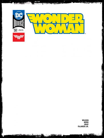 WONDER WOMAN - #58 BLANK VARIANT COVER (2019 CONDITION NM)